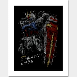 Scribble Gundam Strike Posters and Art